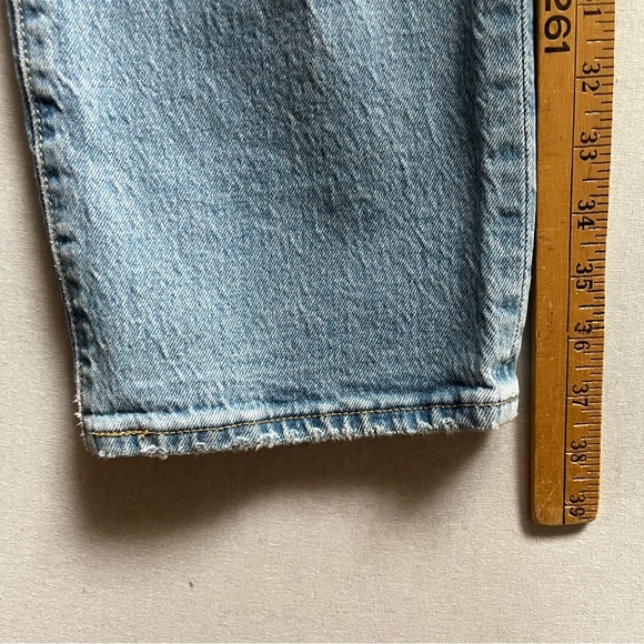 Levi’s Ribcage button fly straight distressed denim jeans Sz 26 - Picture 13 of 13